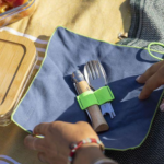 Zestaw sztućców Turystycznych Opinel Nomad Picnic Plus + 08 nóż, widelec, łyżka