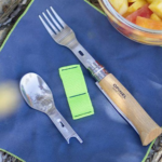 Zestaw sztućców Turystycznych Opinel Nomad Picnic Plus + 08 nóż, widelec, łyżka