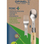 Zestaw sztućców Turystycznych Opinel Nomad Picnic Plus + 08 nóż, widelec, łyżka