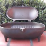 Żeliwny opiekacz - garnek żeliwny, gęsiarka