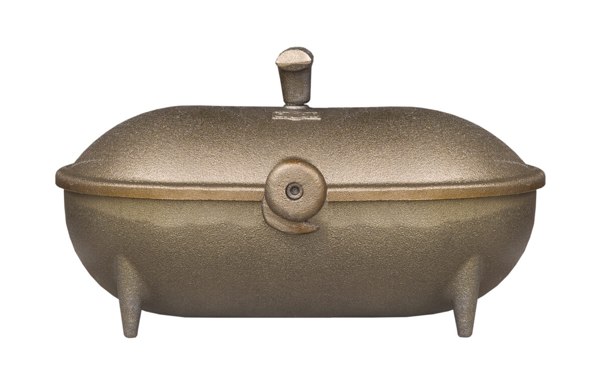 Żeliwny opiekacz - garnek żeliwny, gęsiarka