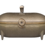 Żeliwny opiekacz - garnek żeliwny, gęsiarka