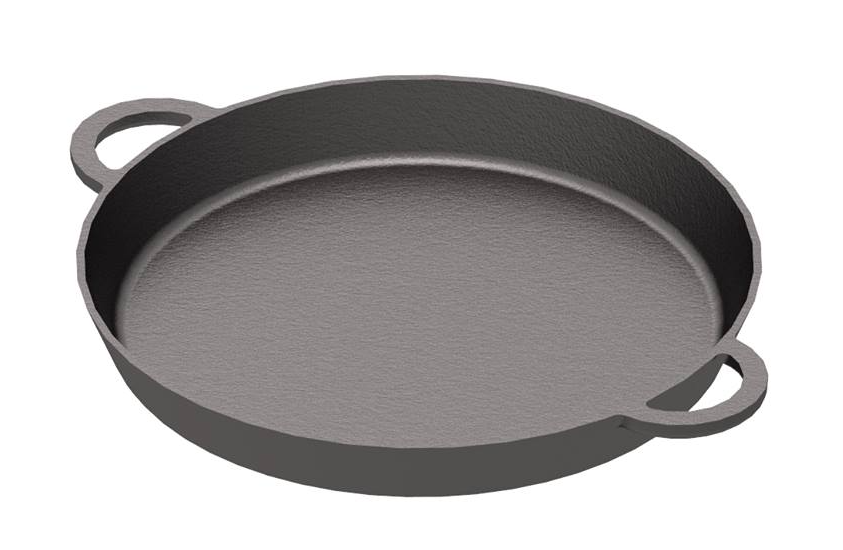 Patelnia żeliwna 40 cm z dwoma uchwytami