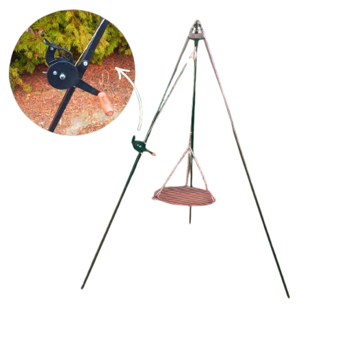 Trójnóg składany z kołowrotkiem