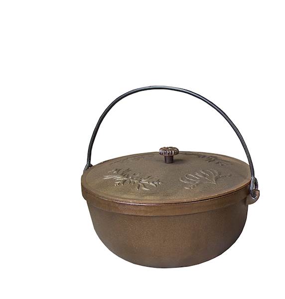 Żeliwny kociołek cygański 6L z pokrywką Żeliwny kociołek cygański 6L z pokrywką